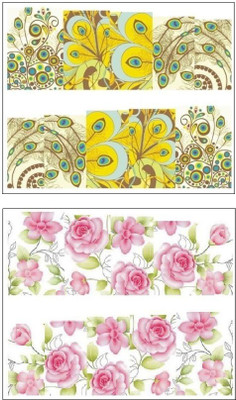 

Jenna Manicure Water Transfer Nail Art Decals Stickers- Sapphire Series NR-102(Multicolor)
