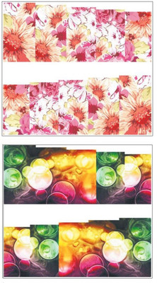 

Jenna Manicure Water Transfer Nail Art Decals Stickers- Sapphire Series NR-211(Multicolor)