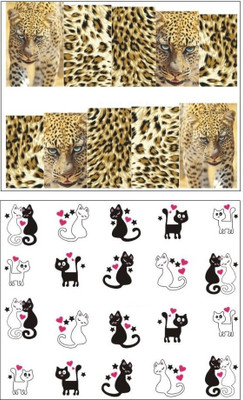

Jenna Manicure Water Transfer Nail Art Decals Stickers- Sapphire Series NR-186(White)