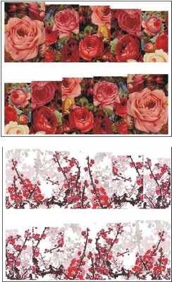 

Jenna Manicure Water Transfer Nail Art Decals Stickers- Sapphire Series NR-121(White)