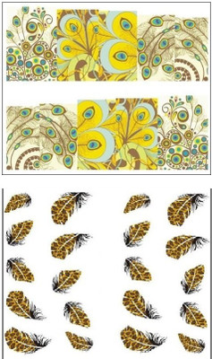 

Jenna Manicure Water Transfer Nail Art Decals Stickers- Sapphire Series NR-106(Multicolor)