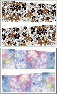

Jenna Manicure Water Transfer Nail Art Decals Stickers- Sapphire Series NR-046(White)