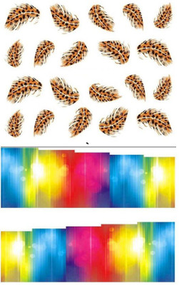 

Jenna Manicure Water Transfer Nail Art Decals Stickers- Sapphire Series NR-345(White)