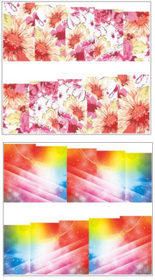 

Jenna Manicure Water Transfer Nail Art Decals Stickers- Sapphire Series NR-209(Multicolor)