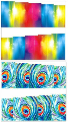 

Jenna Manicure Water Transfer Nail Art Decals Stickers- Sapphire Series NR-290(Multicolor)