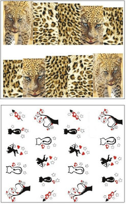 

Jenna Manicure Water Transfer Nail Art Decals Stickers- Sapphire Series NR-187(White)