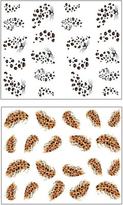 

Jenna Manicure Water Transfer Nail Art Decals Stickers- Sapphire Series NR-092(Multicolor)
