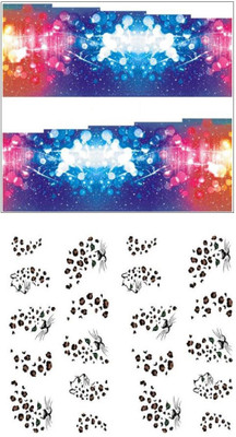 

Jenna Manicure Water Transfer Nail Art Decals Stickers- Sapphire Series NR-278(White)