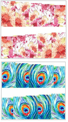 

Jenna Manicure Water Transfer Nail Art Decals Stickers- Sapphire Series NR-221(Multicolor)