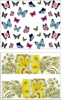 

Jenna Manicure Water Transfer Nail Art Decals Stickers- Sapphire Series NR-073(Multicolor)