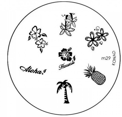 

Konad Stamping Nail Art Image Plate - M29(White)