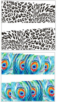 

Jenna Manicure Water Transfer Nail Art Decals Stickers- Sapphire Series NR-316(White)