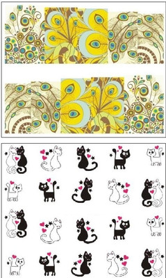 

Jenna Manicure Water Transfer Nail Art Decals Stickers- Sapphire Series NR-111(Multicolor)