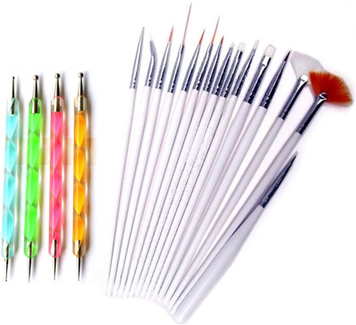 

Beauty of Life 20 Pieces Nailart Brush And Dotting Pen Set(White)