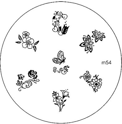 

Konad Stamping Nail Art Image Plate - M54