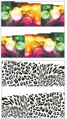 

Jenna Manicure Water Transfer Nail Art Decals Stickers- Sapphire Series NR-267(Multicolor)