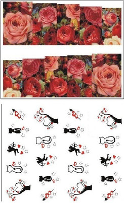 

Jenna Manicure Water Transfer Nail Art Decals Stickers- Sapphire Series NR-124(White)