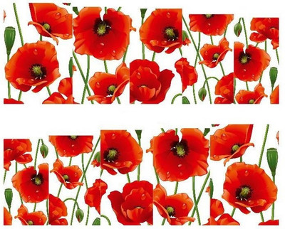 

Azzuro Manicure Water Transfer Nail Art Decals Sticker(Red Blooms)