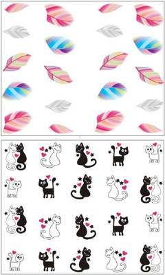

Jenna Manicure Water Transfer Nail Art Decals Stickers- Sapphire Series NR-018(White)