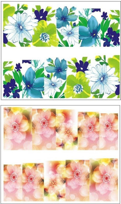 

Jenna Manicure Water Transfer Nail Art Decals Stickers- Sapphire Series NR-171(White)