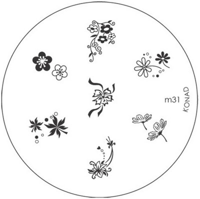 

Konad Stamping Nail Art Image Plate - M31