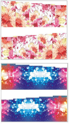 

Jenna Manicure Water Transfer Nail Art Decals Stickers- Sapphire Series NR-210(Multicolor)