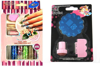 

Iris 7 Nail Art Decoration Kit and Stamping Kit Combo(Pink)