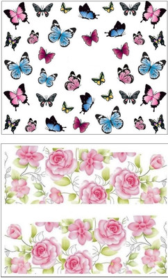 

Jenna Manicure Water Transfer Nail Art Decals Stickers- Sapphire Series NR-075(Multicolor)