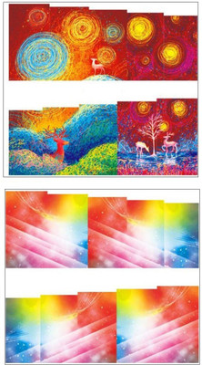 

Jenna Manicure Water Transfer Nail Art Decals Stickers- Sapphire Series NR-194(Multicolor)