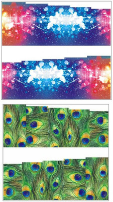 

Jenna Manicure Water Transfer Nail Art Decals Stickers- Sapphire Series NR-258(Multicolor)