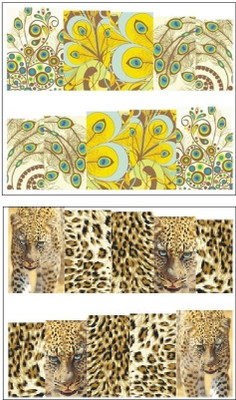 

Jenna Manicure Water Transfer Nail Art Decals Stickers- Sapphire Series NR-110(Multicolor)