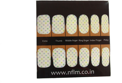 

NFLM Designer Nailwear Polka dots(White)