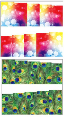 

Jenna Manicure Water Transfer Nail Art Decals Stickers- Sapphire Series NR-233(Multicolor)