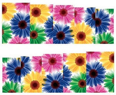 

Azzuro Full Wraps Nail Art Manicure Decals Water Transfer Stickers 1 Sheet(Sunflora Multi)