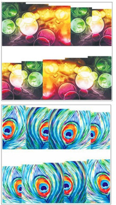 

Jenna Manicure Water Transfer Nail Art Decals Stickers- Sapphire Series NR-271(Multicolor)