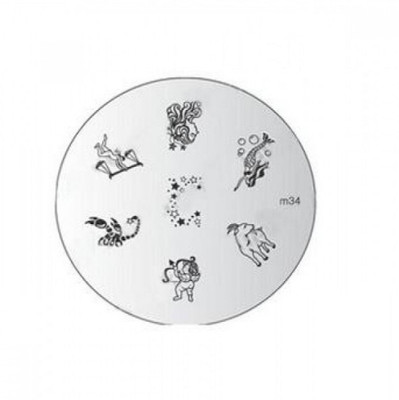 

Konad Stamping Nail Art Image Plate - M34(White)