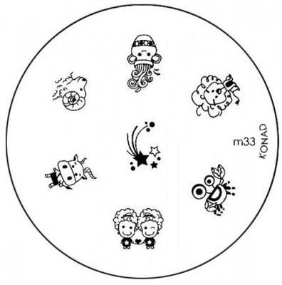 

Konad Stamping Nail Art Image Plate - M33(White)
