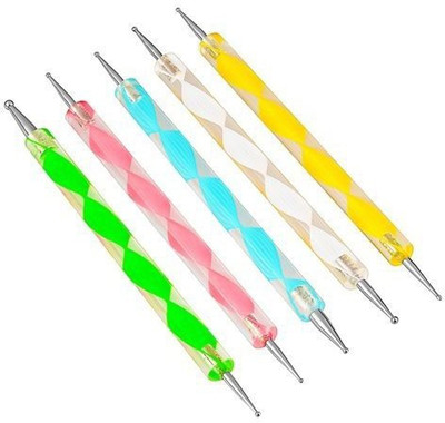 

Topnail 5pcs 2 Way Nail Dotting Marbleizing Tool(Multi Color)