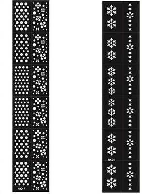 

Jinny International Nail Art Vinyl Stencil Stickers(Black)