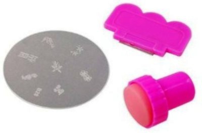 

SENECIO™ 3 in 1 DIY Beautiful Pattern Nail Art Silicon Stamping Kit Manicure Set(Pink)