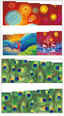 

Jenna Manicure Water Transfer Nail Art Decals Stickers- Sapphire Series NR-204(Multicolor)