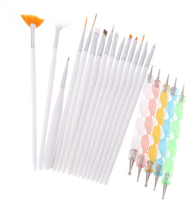 

Jay Hari 20pcs Nail Art Styling Tools Acrylic Brush(White)