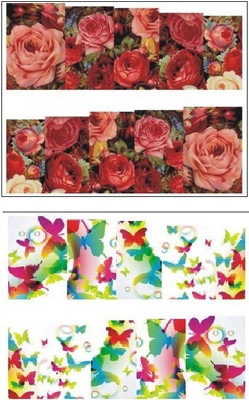 

Jenna Manicure Water Transfer Nail Art Decals Stickers- Sapphire Series NR-115(White)