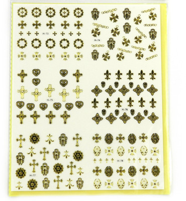 

Savni big pack of nail art stickers t26(yellow)