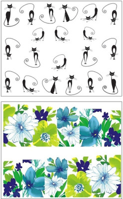 

Jenna Manicure Water Transfer Nail Art Decals Stickers- Sapphire Series NR-065(Multicolor)