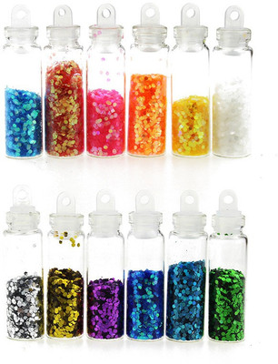 

Jay Hari Colorful Fluorescent Piece Nail Art Decorations Glitters(Multi)