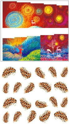 

Jenna Manicure Water Transfer Nail Art Decals Stickers- Sapphire Series NR-364(White)