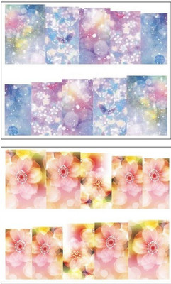 

Jenna Manicure Water Transfer Nail Art Decals Stickers- Sapphire Series NR-150(White)