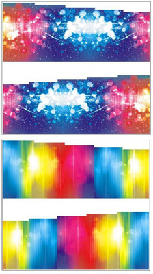 

Jenna Manicure Water Transfer Nail Art Decals Stickers- Sapphire Series NR-252(Multicolor)