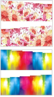

Jenna Manicure Water Transfer Nail Art Decals Stickers- Sapphire Series NR-213(Multicolor)
